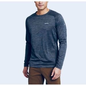 Eddie Bauer Sz L Men's Blue Long Sleeve Shirt